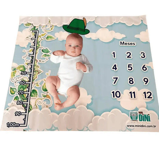 TAPETE MESVERSÁRIO - Fotografe mês a mês e acompanhe o crescimento do bebê - Minidini