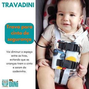 TRAVADINI- Trava de Segurança para Cinto da Cadeirinha - Segurança - Ajuste Fácil - Minidini