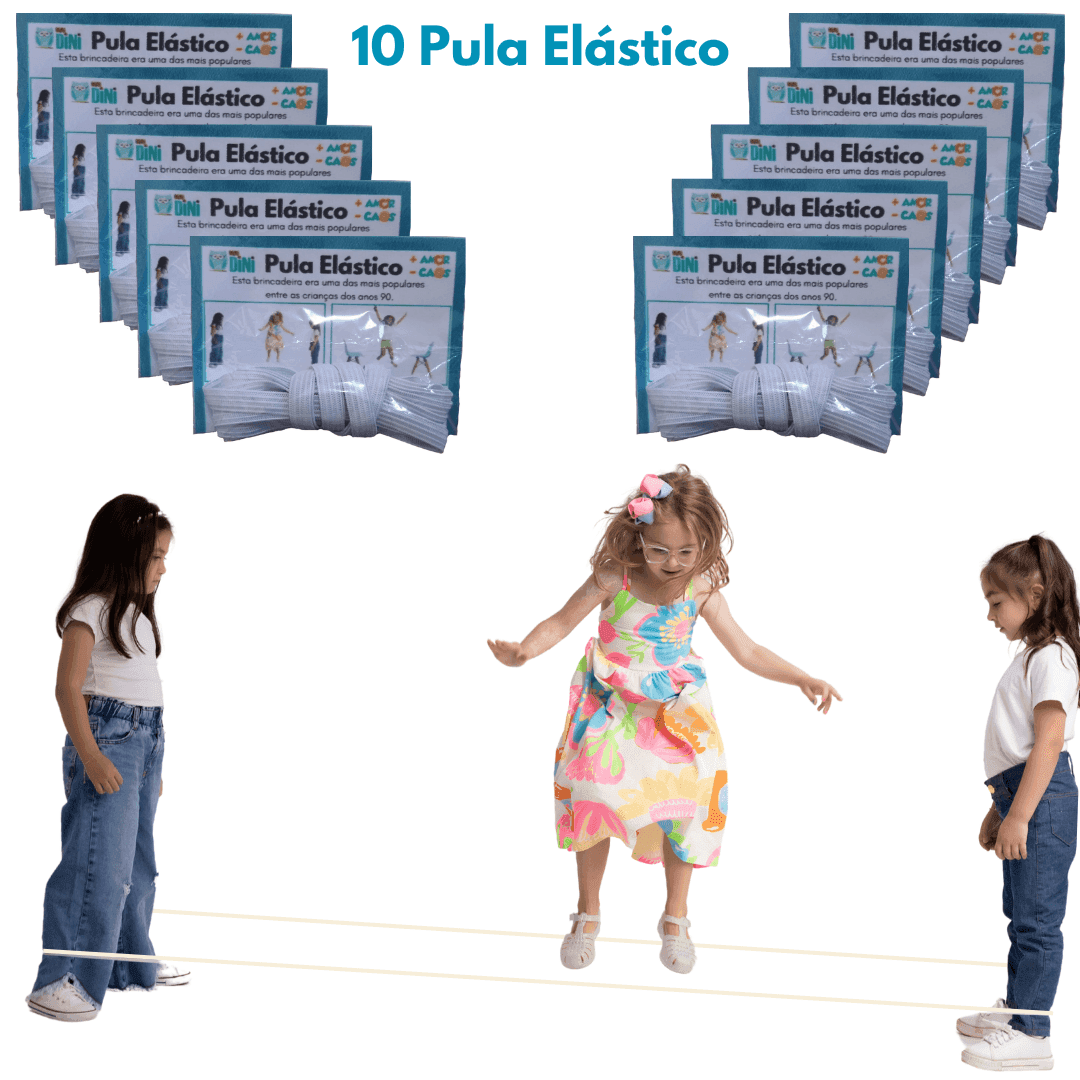 PULA ELÁSTICO - Brinquedo - Diversão Ativa para Crianças - Minidini