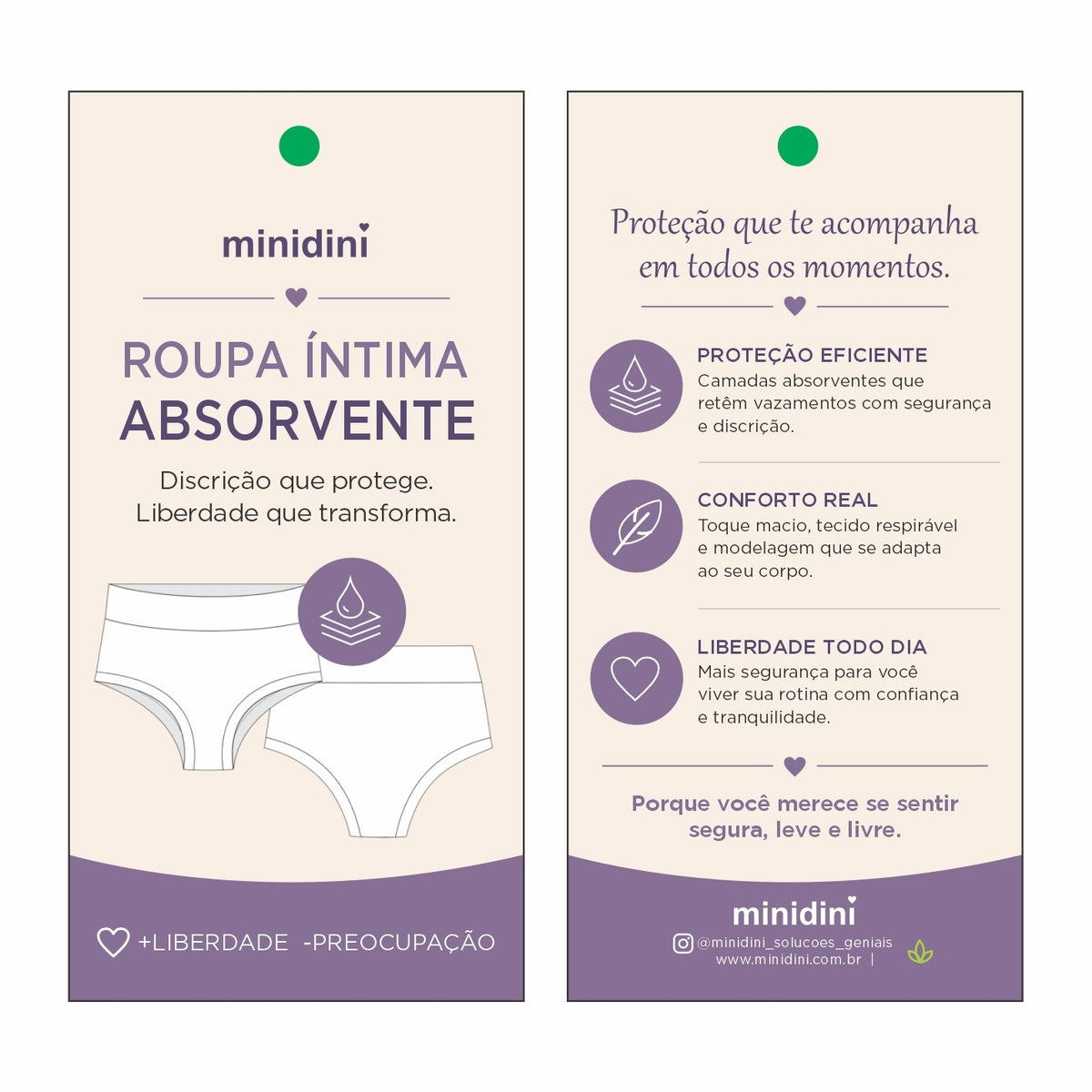 Calcinha Absorvente  — proteção, conforto e liberdade para a rotina