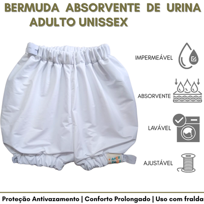Kit Cama Seca Adulto - Proteção Completa (Protetor de Colchão Compacto + Bermuda Antivazamento)
