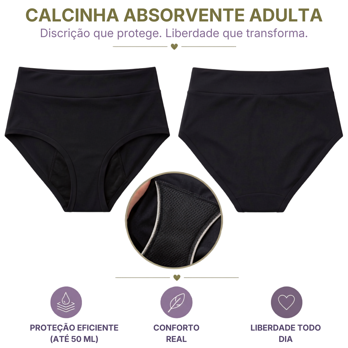 calcinha Tecnologia de Proteção Tripla Absorvente - CAPA