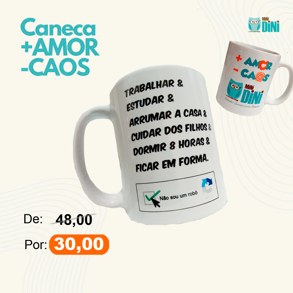 
                  
                    Caneca +AMOR-CAOS
                  
                