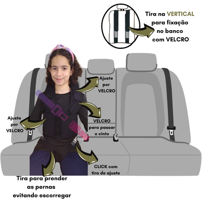 Colete Postural - para Cadeira ou Carro - Suporte de Tronco Ajustável - Conforto e Segurança