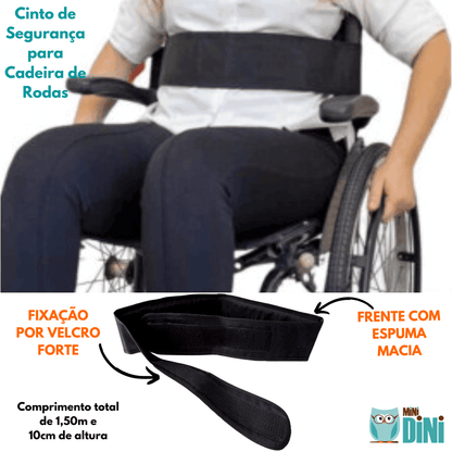 CINTO de Segurança Universal - Suporte de Tronco para Cadeira de Rodas e Cadeiras - Infantil e Adulto - Minidini