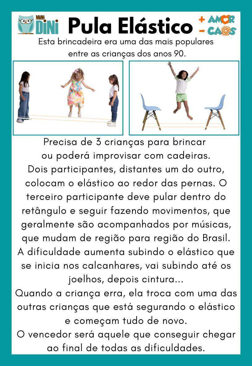 PULA ELÁSTICO - Brinquedo - Diversão Ativa para Crianças - Minidini