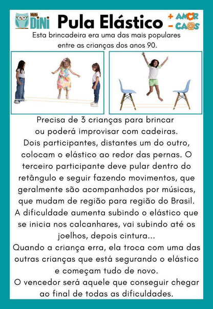 PULA ELÁSTICO - Brinquedo - Diversão Ativa para Crianças - Minidini