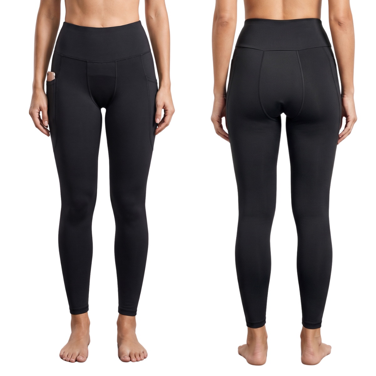  legging fitness à nossa Tecnologia de Proteção Tripla Absorvente - frente e costas