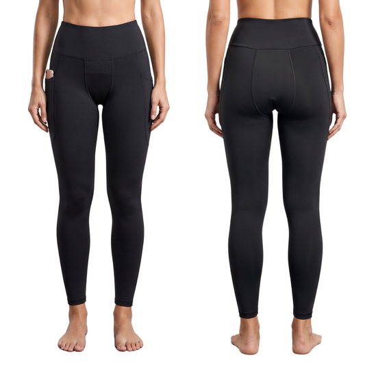  legging fitness à nossa Tecnologia de Proteção Tripla Absorvente - frente e costas
