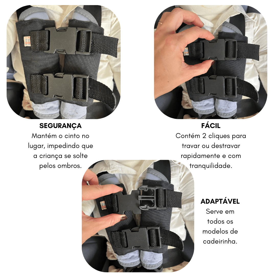 Travadini - Trava Cinto de Segurança Infantil Anti-Fuga