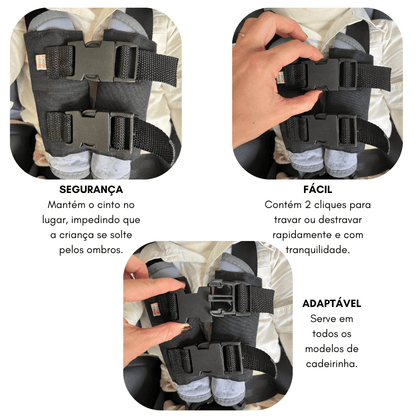 Travadini - Trava Cinto de Segurança Infantil Anti-Fuga