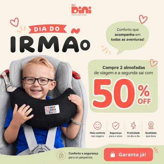 Almofada de Pescoço Infantil com Fixação no Banco para Viagem | NanaDini