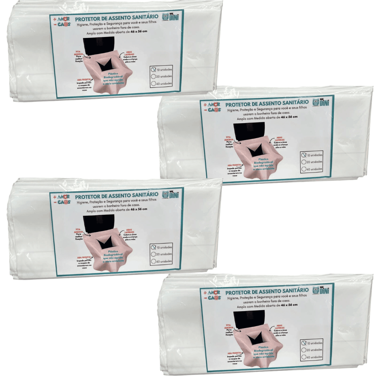 protetor de vaso sanitario extra grande em kit com 40 unidades com desconto especial