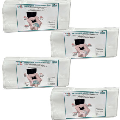 protetor de vaso sanitario extra grande em kit com 40 unidades com desconto especial