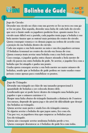 BOLINHAS DE GUDE - Brinquedo - Clássico Divertido para Crianças - Minidini